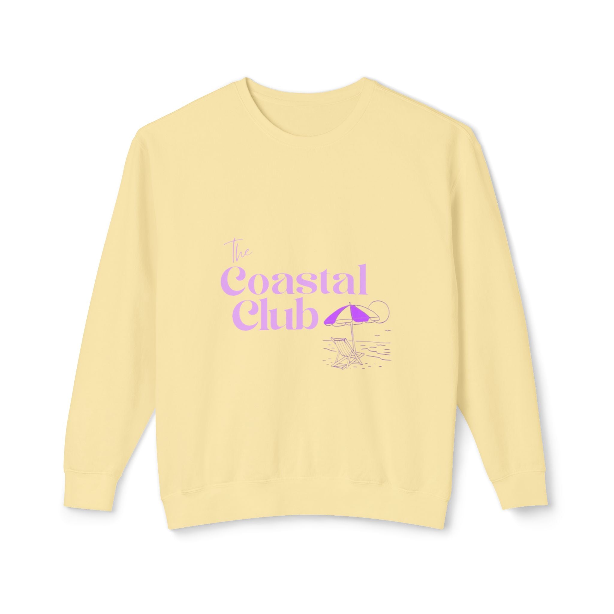 Coastal Club Crewneck Sweatshirt — Pastel Beach Vibes