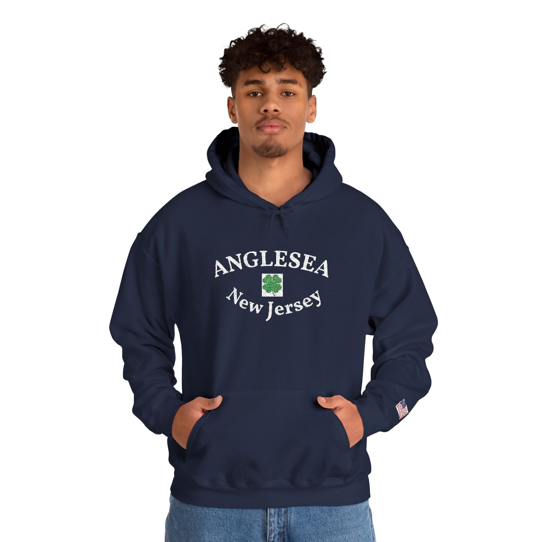Embroidered Anglesea NJ Hooded Sweatshirt
