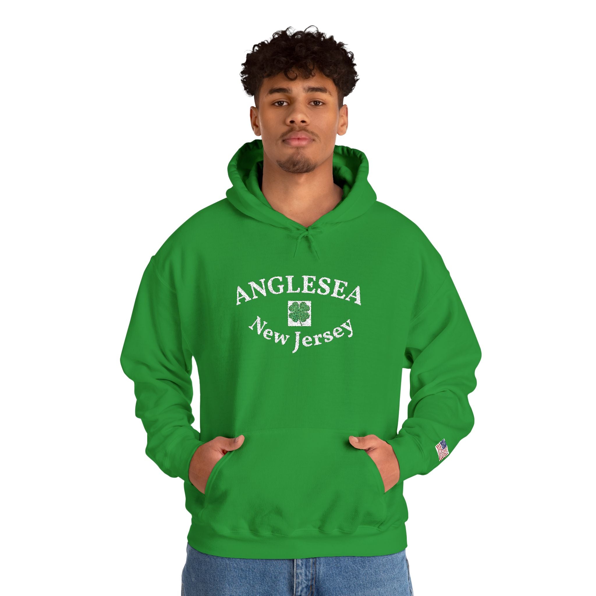 Embroidered Anglesea NJ Hooded Sweatshirt