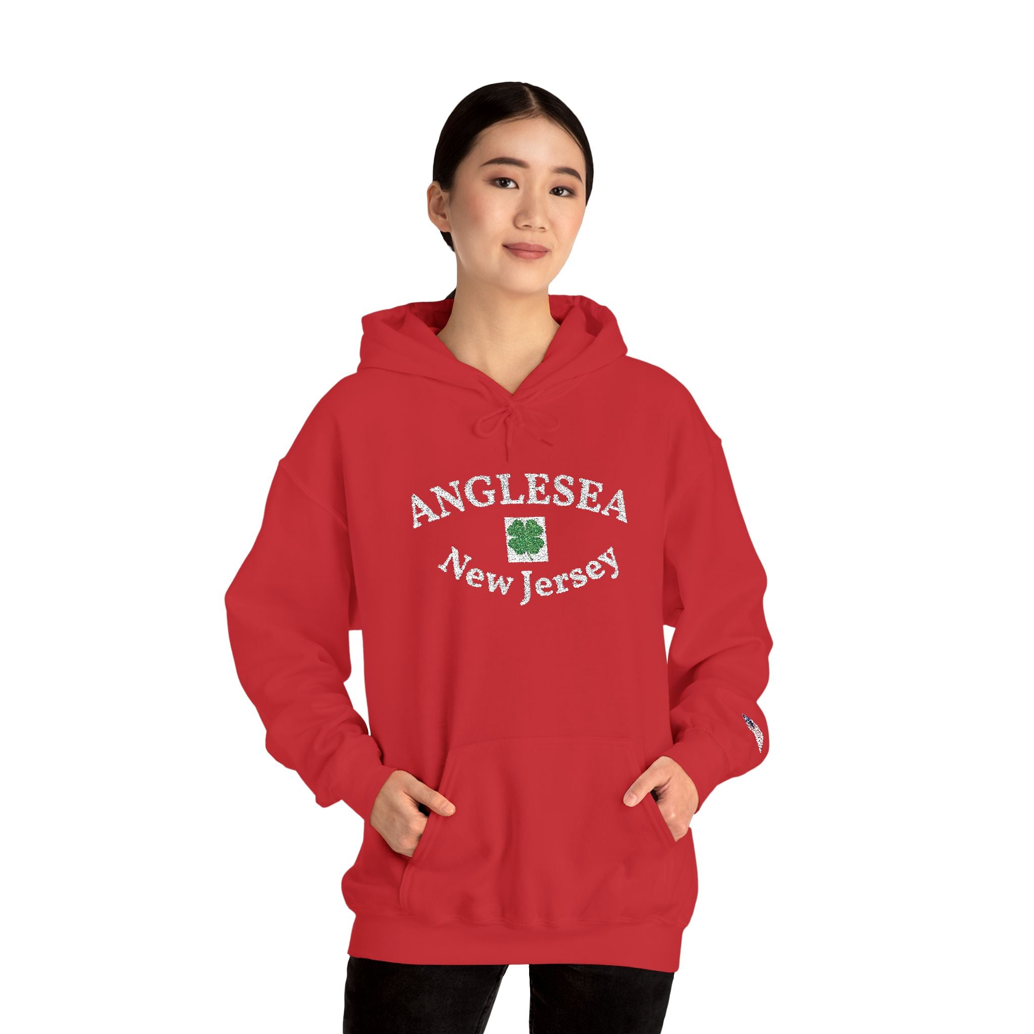 Embroidered Anglesea NJ Hooded Sweatshirt