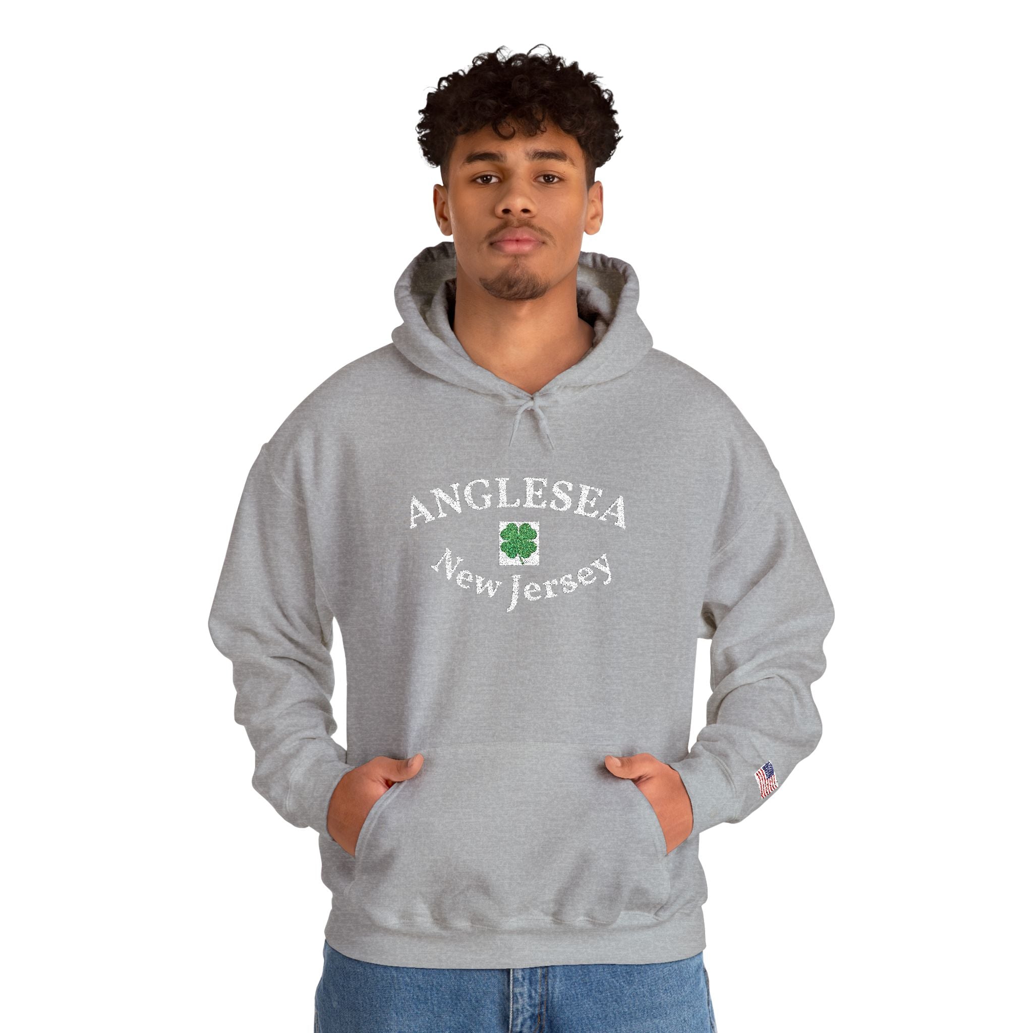 Embroidered Anglesea NJ Hooded Sweatshirt
