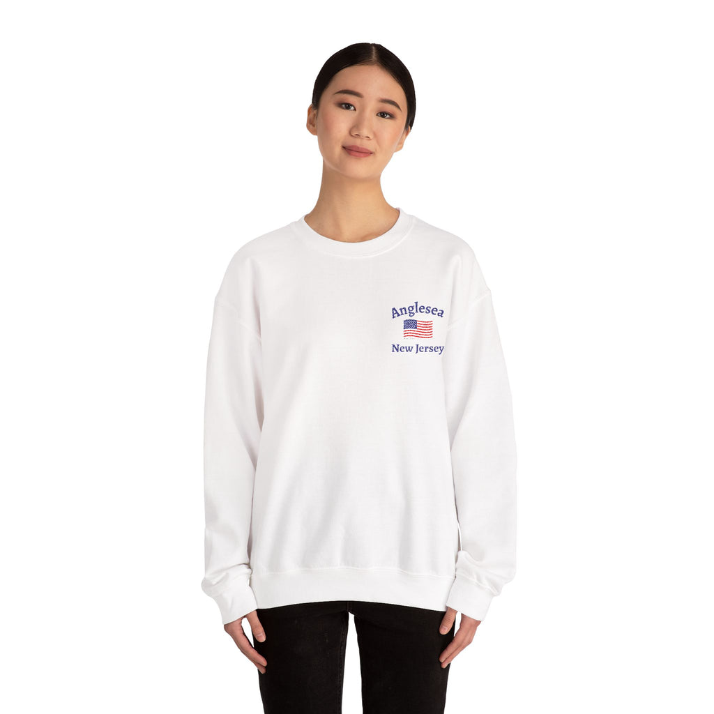 Anglesea New Jersey Crewneck Sweatshirt — Coastal Vintage Graphic