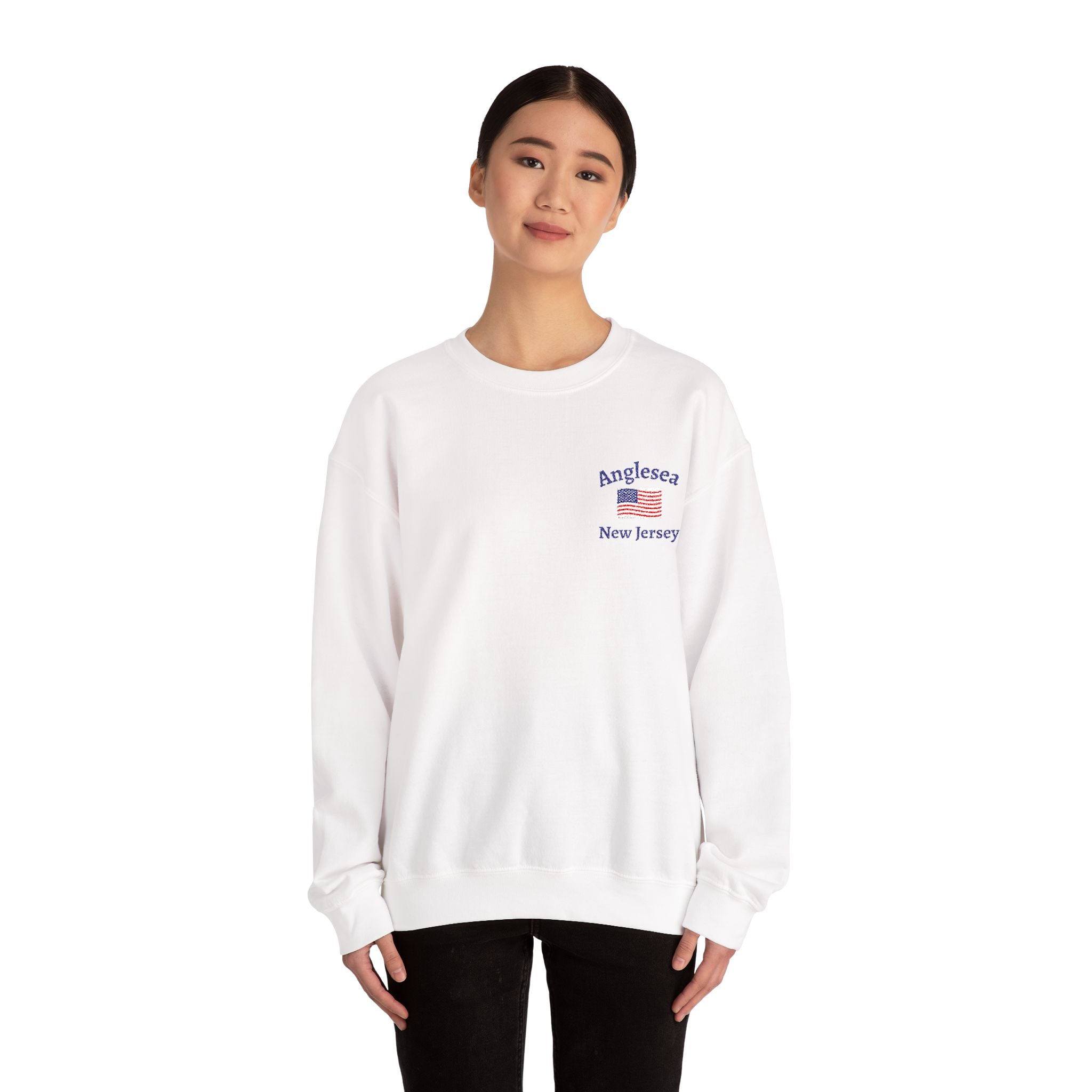 Anglesea New Jersey Crewneck Sweatshirt — Coastal Vintage Graphic