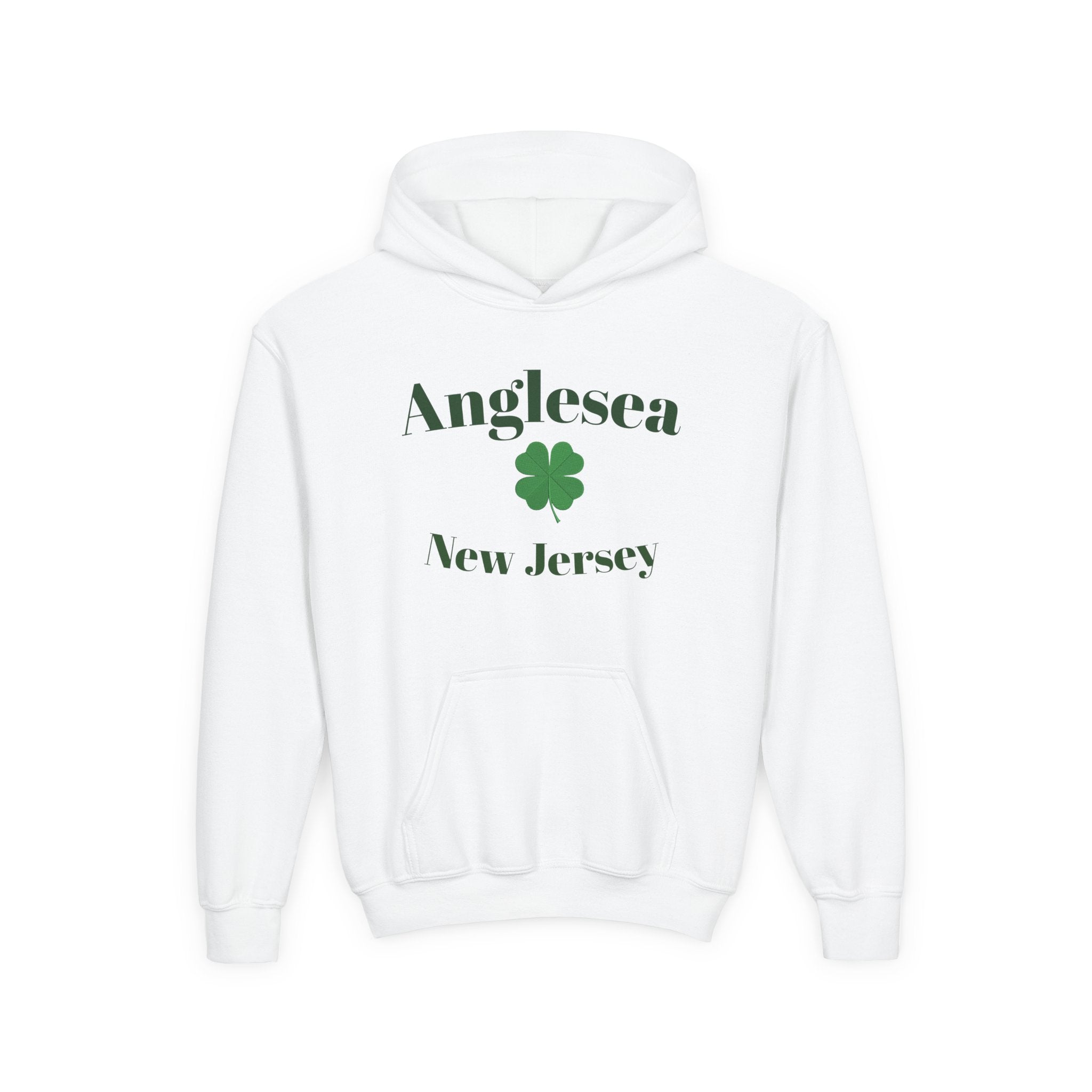 Anglesea New Jersey Youth Hoodie — American Flag Clover Beach Town Sweatshirt