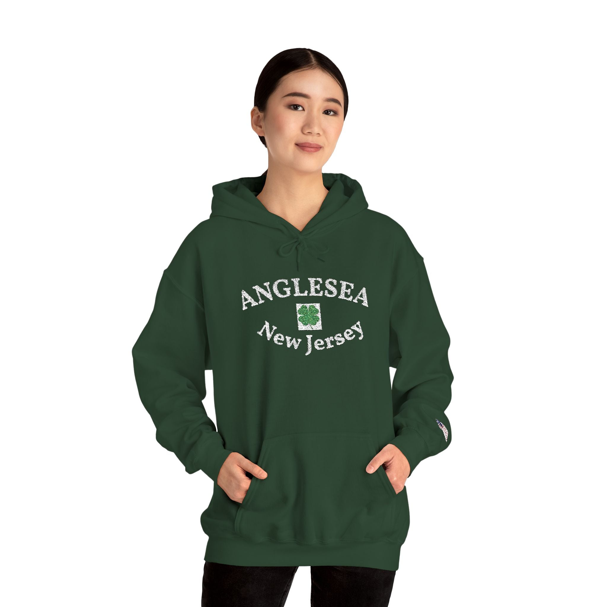 Embroidered Anglesea NJ Hooded Sweatshirt