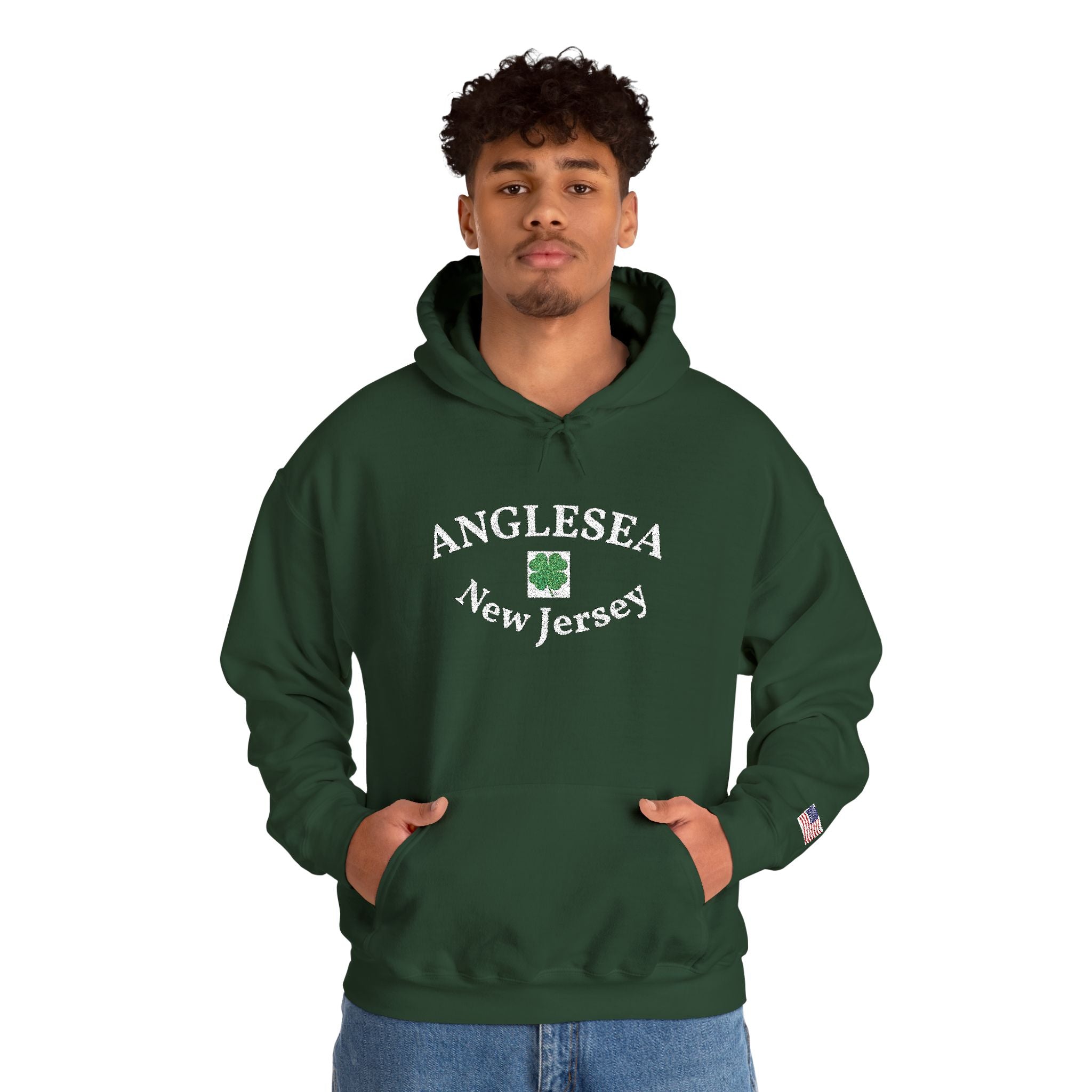 Embroidered Anglesea NJ Hooded Sweatshirt