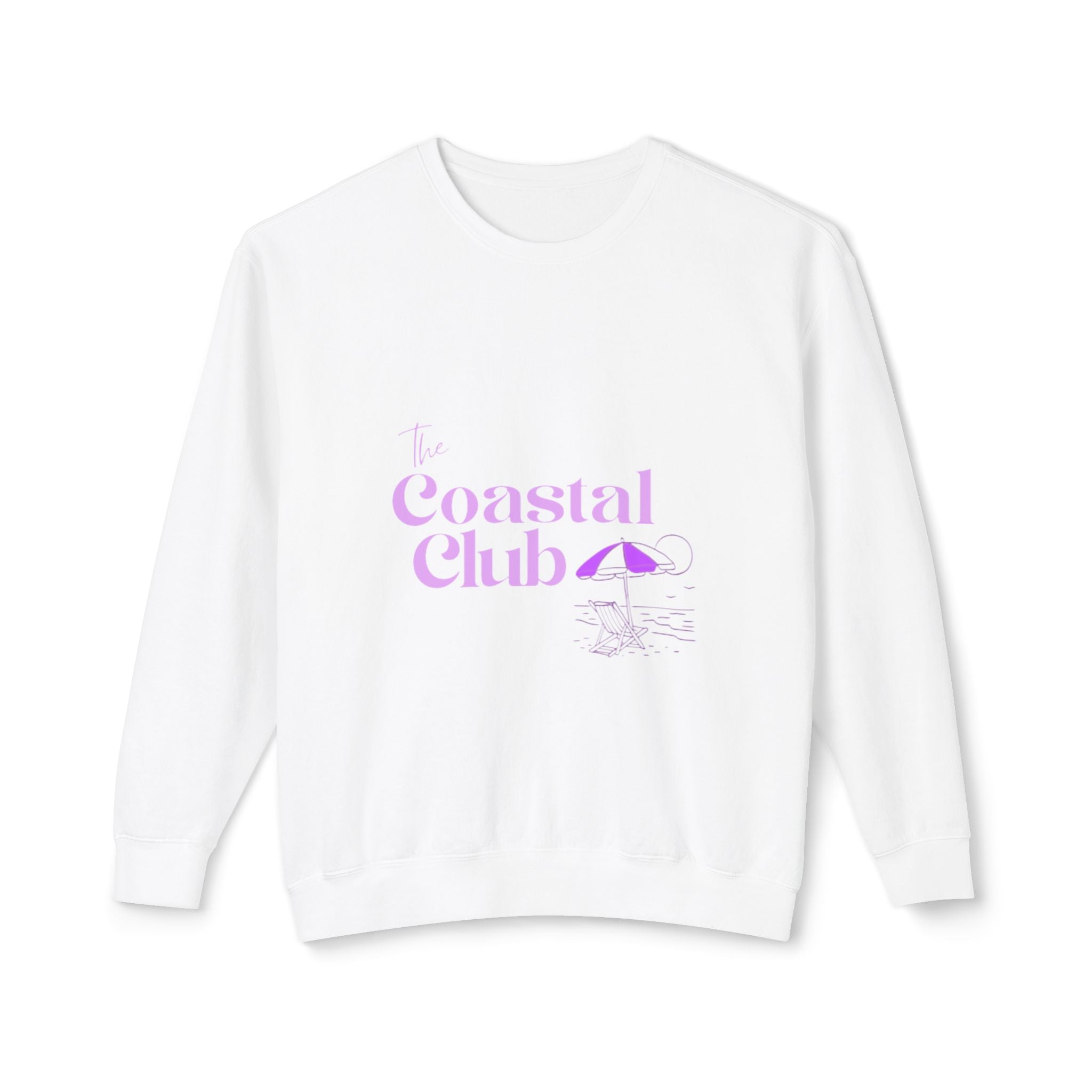 Coastal Club Crewneck Sweatshirt — Pastel Beach Vibes
