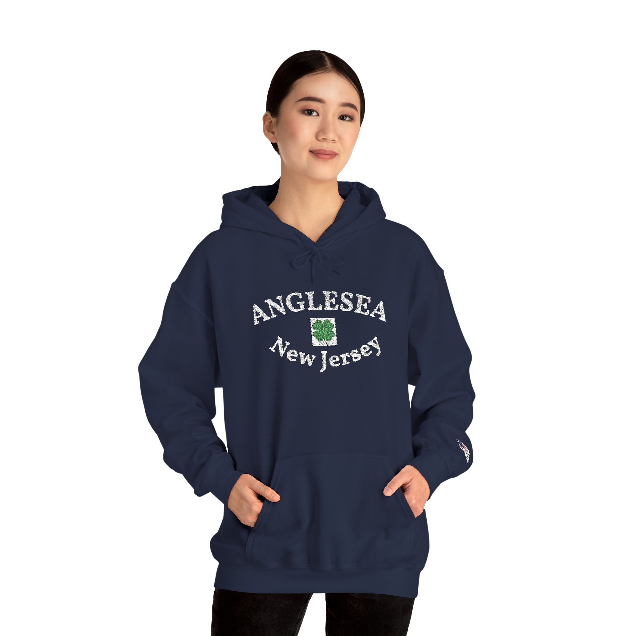 Embroidered Anglesea NJ Hooded Sweatshirt